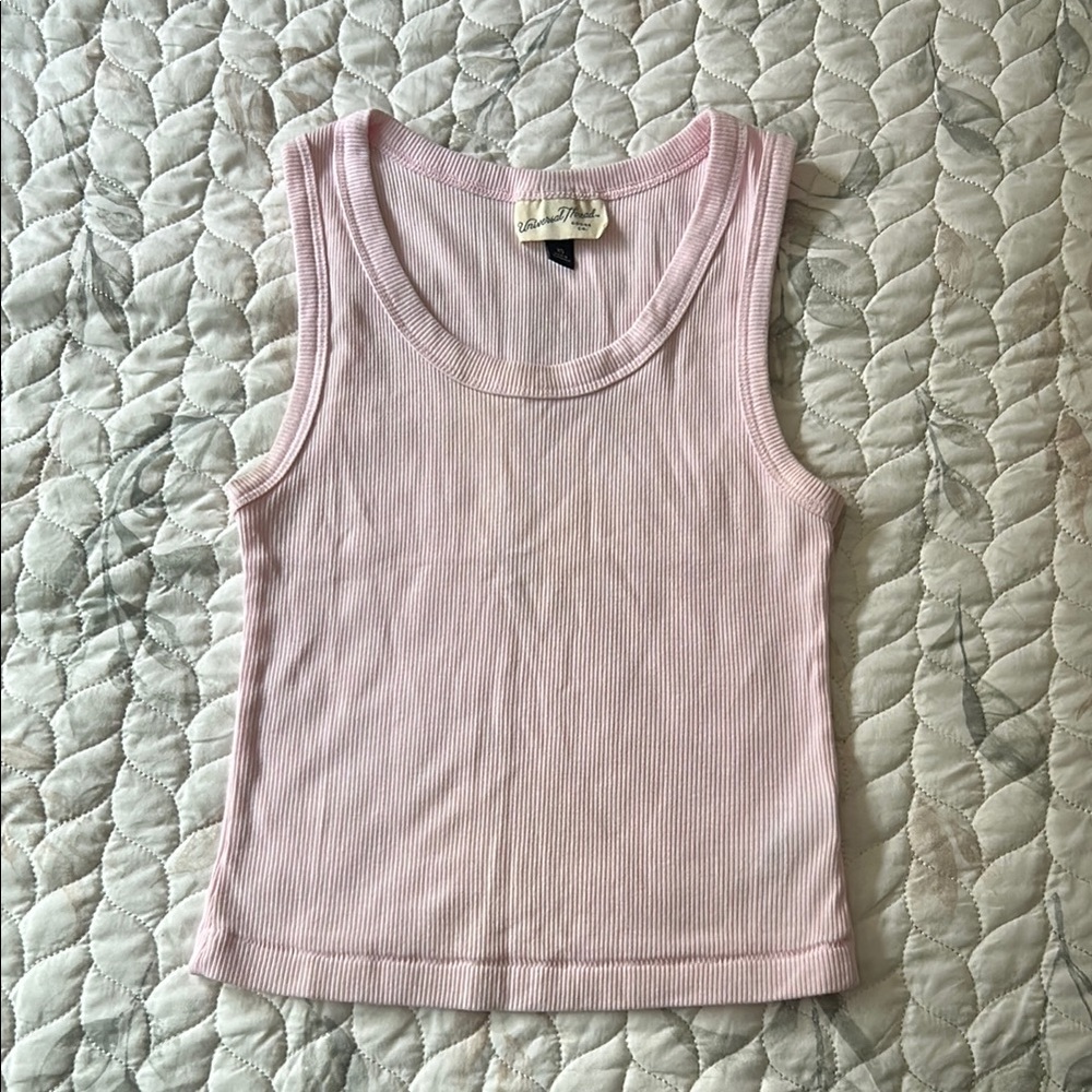 Universal Thread Light Pink Ribbed Top
